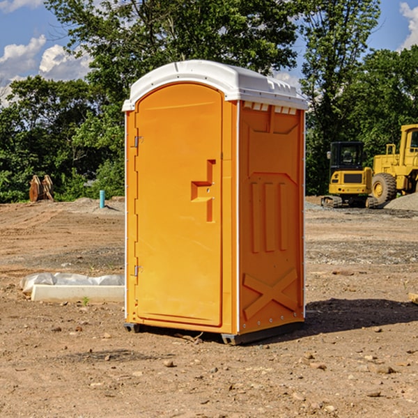 can i customize the exterior of the porta potties with my event logo or branding in White Water OK